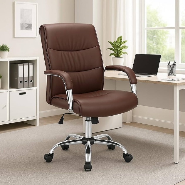 Ghế làm việc tại nhà bọc da chân xoay sang trọng: SG - 5328