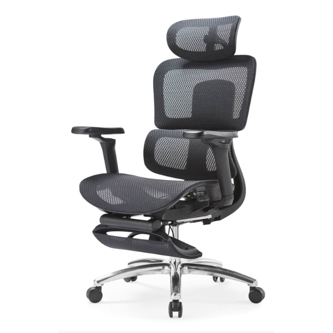 Ghế công thái học full lưới có gác chân giá rẻ: CTH27 Ghế công thái học full lưới có gác chân giá rẻ: CTH27 - $hienthicat