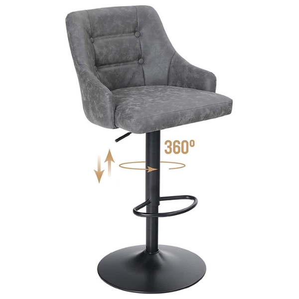 Ghế quầy bar cao cấp giá rẻ bọc da nâu, xám: SG - 9125 Ghế quầy bar cao cấp giá rẻ bọc da nâu, xám: SG - 9125