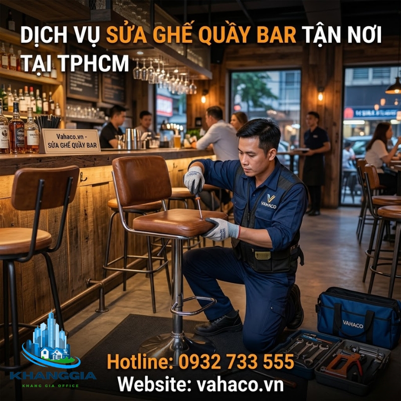 Ghế quầy bar bị tụt hơi, kêu cót két? 7 mẹo tự sửa tại nhà đơn giản, hiệu quả