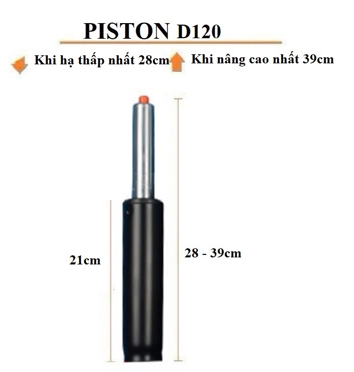 Ben hơi ghế xoay mạ xi crom giá rẻ - SG - D120