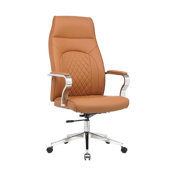Ghế giám đốc cao cấp giá rẻ bọc da màu nâu: SG - A7425