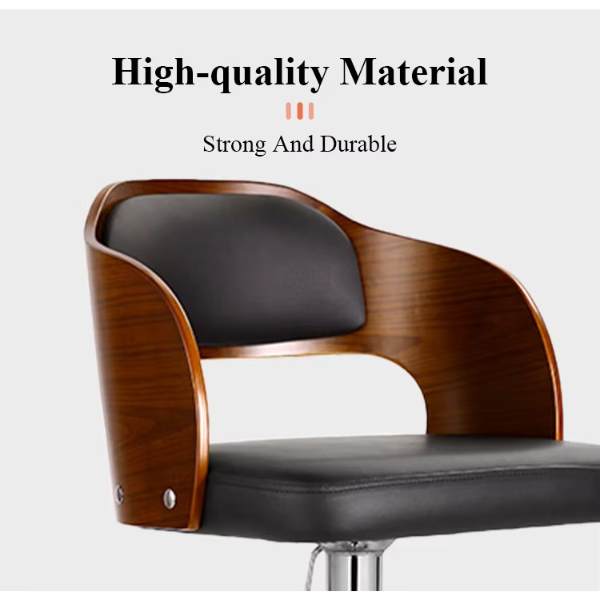 Ghế quầy bar đảo bếp cao cấp lưng gỗ bọc da: SG - B255 - $hienthicat